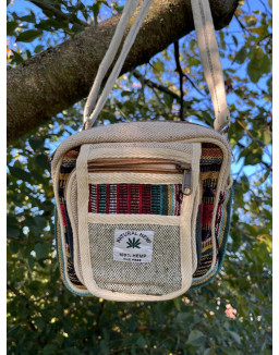 Ethno kabelka z konope -  bielo farebná